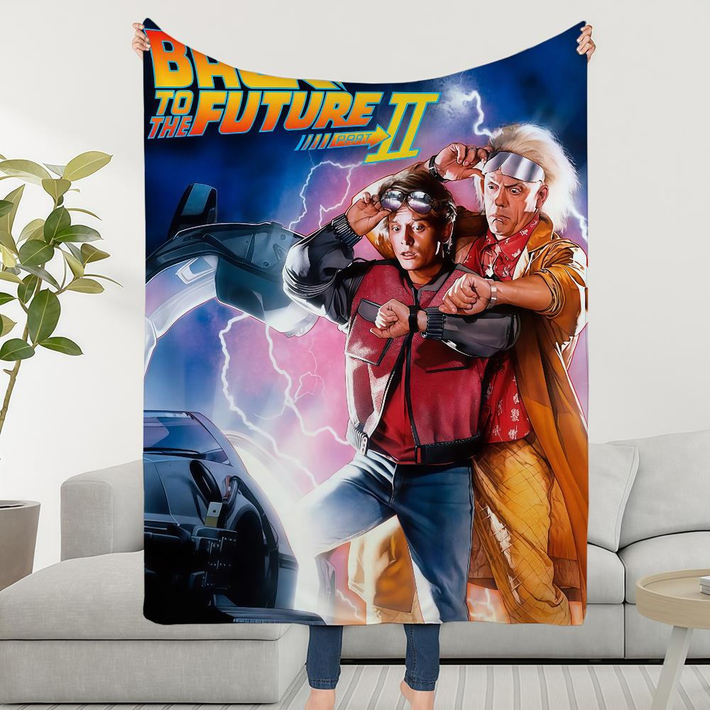B-BackS To The F-FutureS Movie Blanket Soft Warm Furry Throw Super Kids Toys Bed Sofa Car Cradle