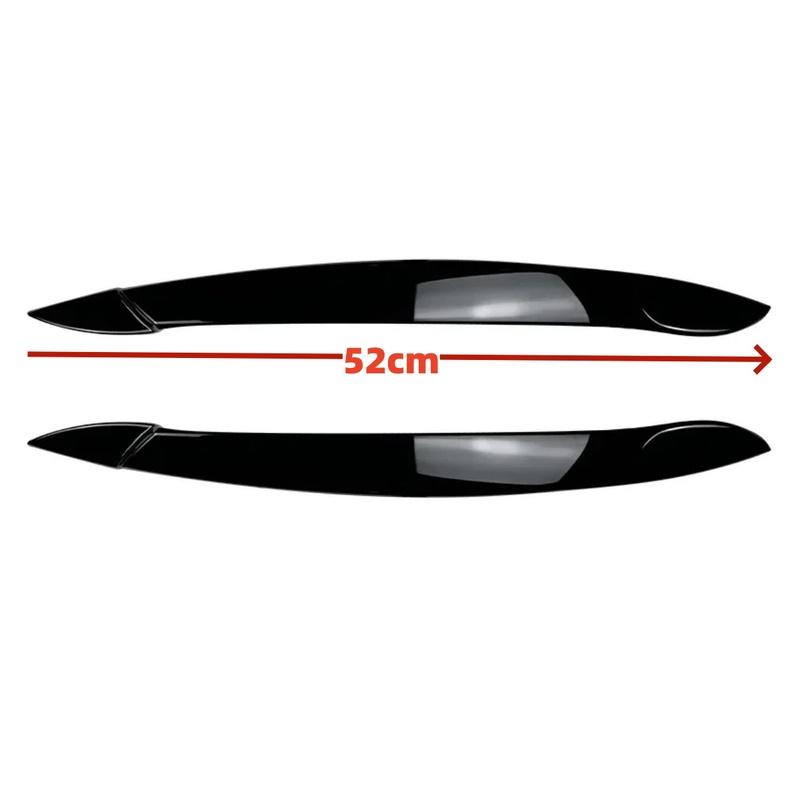 Paire Sourcils de Phare Paupières de Phare Style Maléfique Autocollants Aspect Carbone/Noir Brillant Pour BMW X5 E70 2008-2013