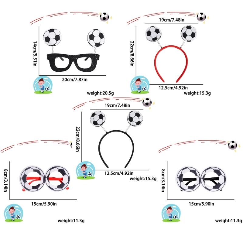 Plastové Sportovní Tématické Fotbalové Plastové Elastické Vlasové Doplňky Unisex Brýle/Pokrývka Hlavy pro Kostýmové Párty