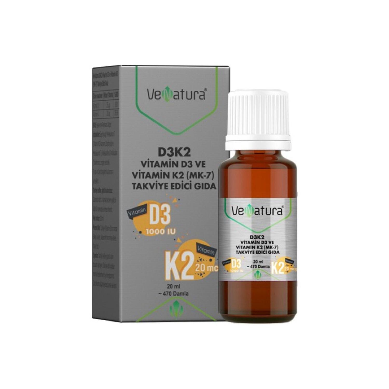 

D3k2 Vitamin D3 And Vitamin K2 Drop Reinforcing Food 20 Ml