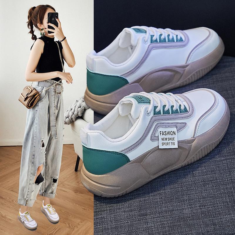 Sneakers female trend student breathable soft baseplate shoes thick sole high casual shoes fashion women's shoes