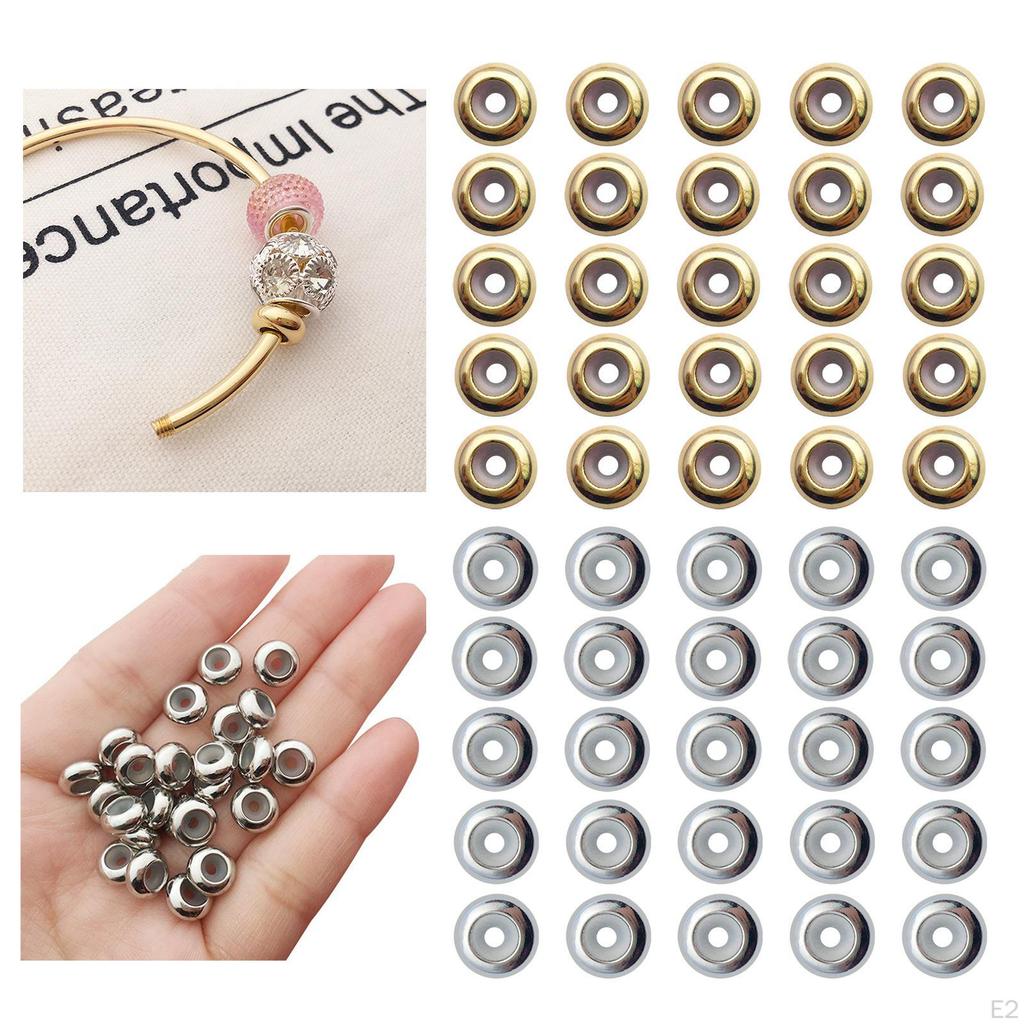 20 Pieces Adjustable Spacer Beads Stop for DIY Necklace Craft Jewelry Making