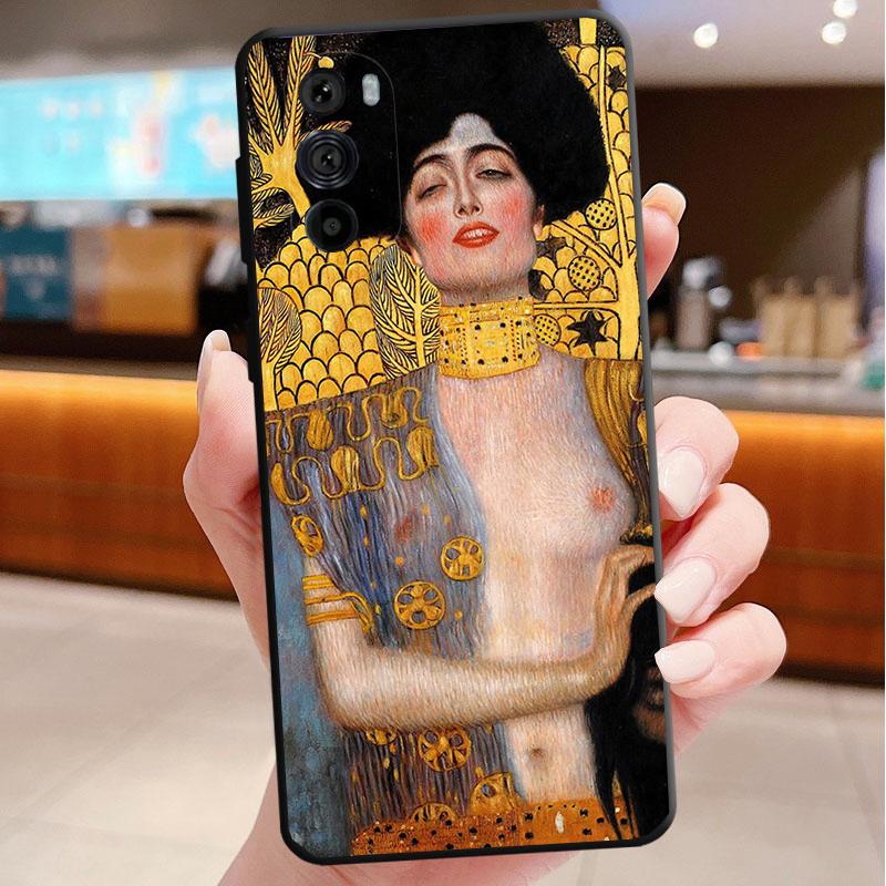 

Phone Case For Motorola Edge 50 40 Pro 60 50 40 30 Ultra Neo Fusion G85 G72 G53 G54 G84 G13 G32 Kiss Gustav Klimt Golden Tears Moto G32