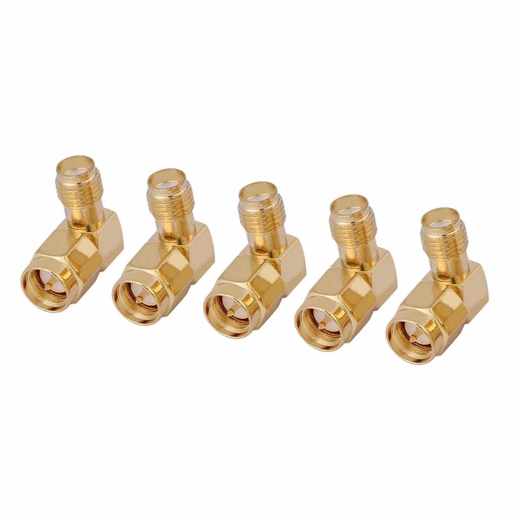 10Pcs SMA Connector Male To Female Adapter Right Angle 90 Degree for RF Connection