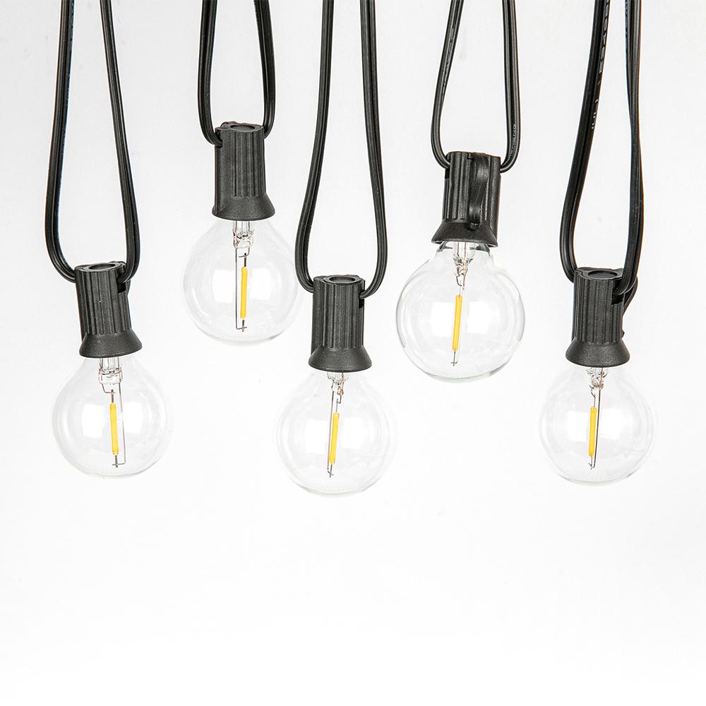 LED Indoor G40 String Light 220V EU Plug Shatterproof Light Bulb 7.6M-30M Length E12 Base LED G40 String Light for Holiday Party