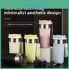 Modern Double Wall Insulated Coffee Mug With Straws For Home Office Use