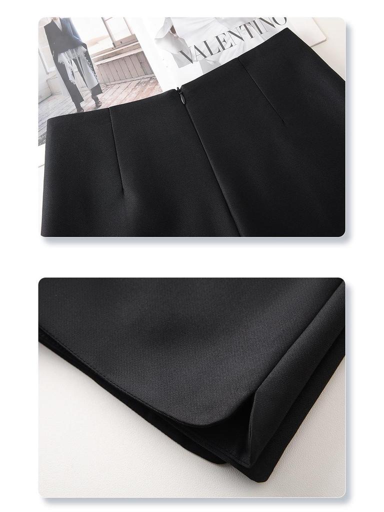 Women's Wide-Leg A-Line High-Waisted White Suit Shorts - Spring 2025 Collection