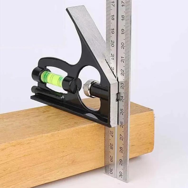 High-Precision 90° Woodworking Combination Square Ruler
