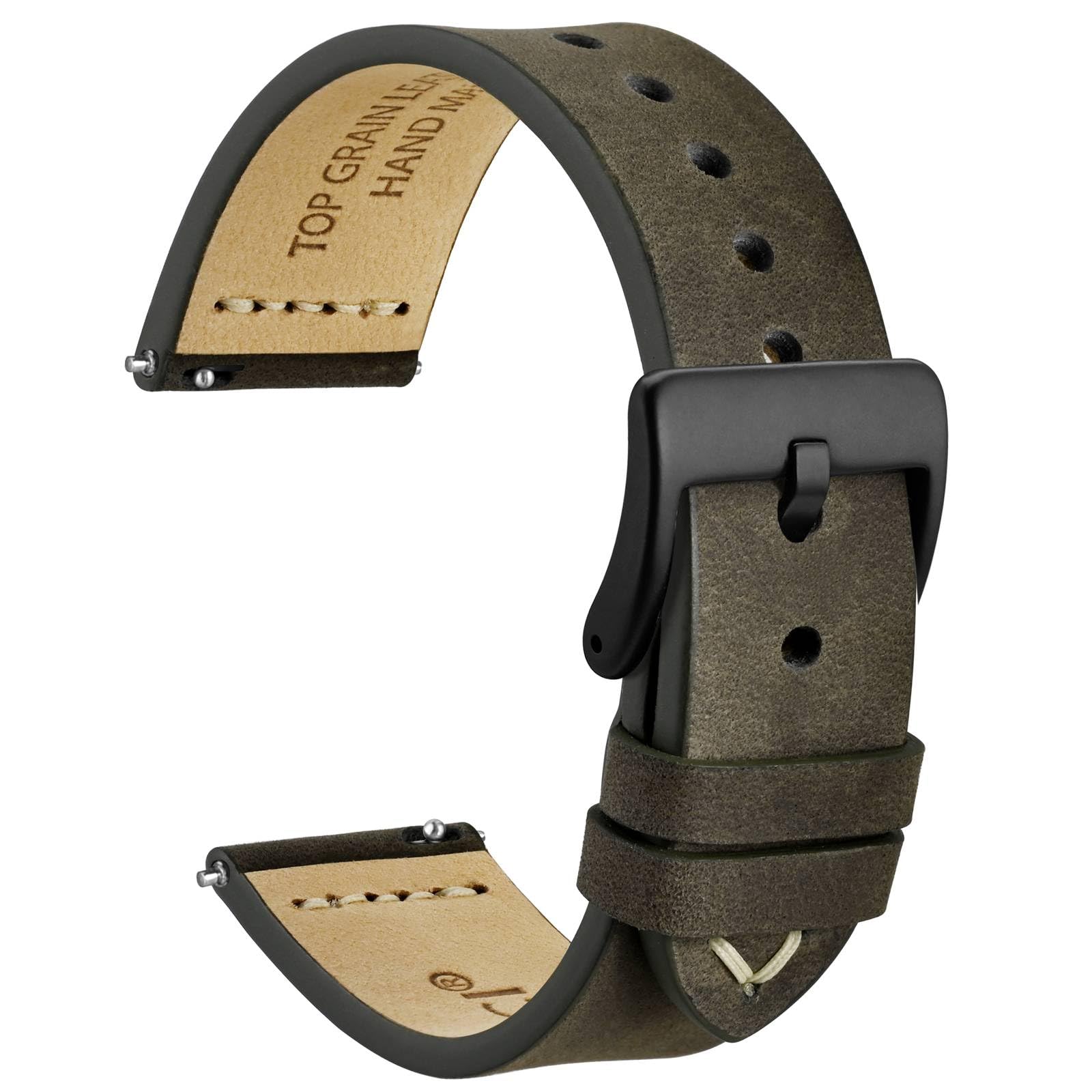 

[WOCCI] Watch Strap, Genuine Leather, Antique Watch Band, 0.7 inches (17 mm), 0.7 inches 24 mm