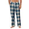 Men's Drawstring Pocket Casual Pants Plaid Stripe Print Pocket Casual Pants Home Pajama Pants