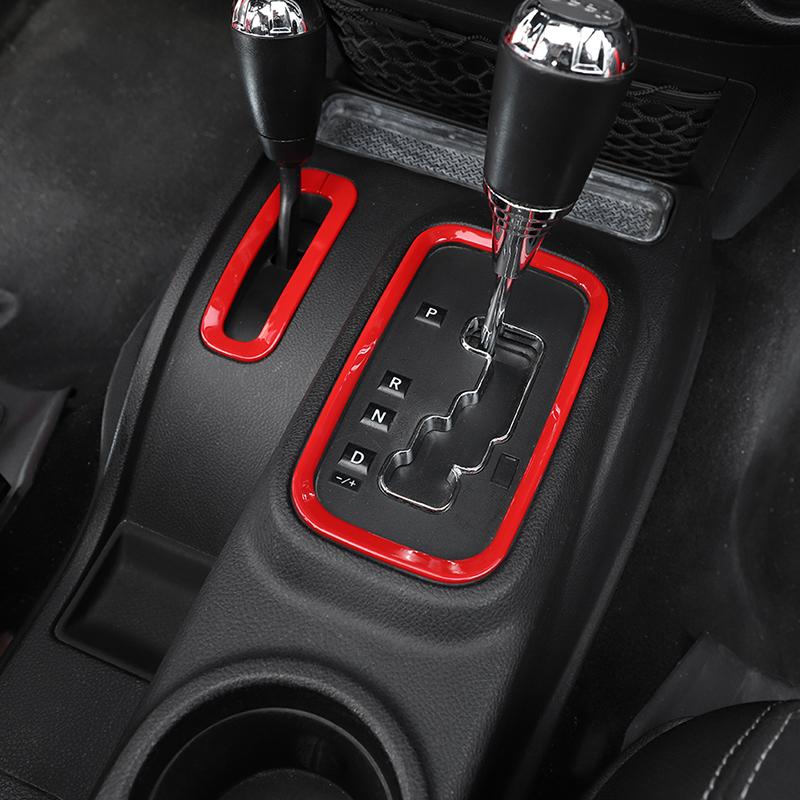 ABS Auto Getriebe Trim Dekoration Abdeckung Aufkleber Fit für Jeep Wrangler JK 2011-2017 Innen Zubehör