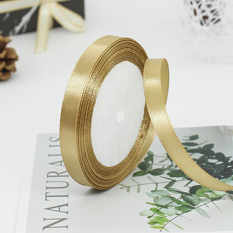 Factory Wholesale 1.5 Inches Single Sided Pastel Satin Ribbon Decorative Polyester Fabric Solid Logo Hair Gift Decoration