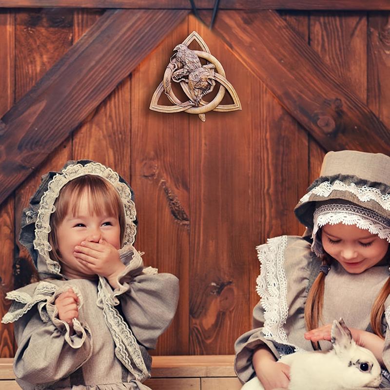 Nordische heidnische Götter, schnitzen heidnische nordische Runen, Kunstharz, Wandbehang, Dekoration für Hof und Garten, Statuen, Heimdekoration, Türanhänger