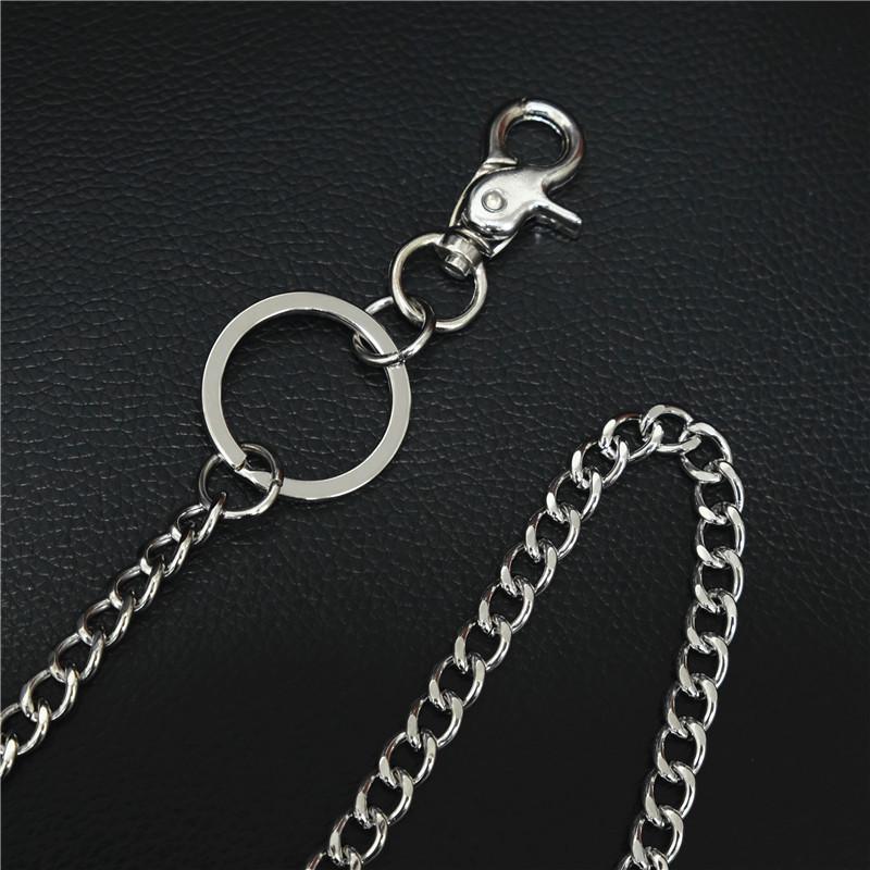 Trendy Versatile Round Bead Pant Chain Keychain with Alloy Buckle