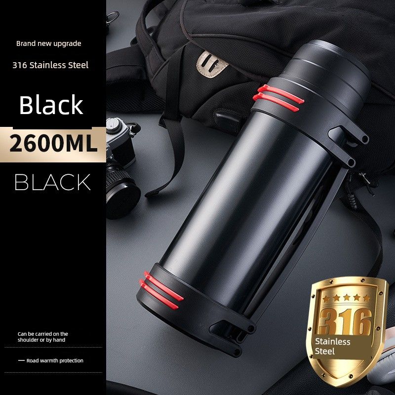 Thermos Kettle, Outdoor Large-Capacity Thermos Cup, Portable Car Water Bottle for Men and Women, Construction Site Household Anti-Fall Thermos Bottle