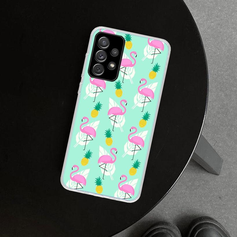 Pink Red Flamingo Bird Phone Case Cover For Samsung Galaxy A17 A16 A26 A36 A56 A57 A37 A15 A25 A35 A55 A14 A24 A34 A54 A13 A23 A