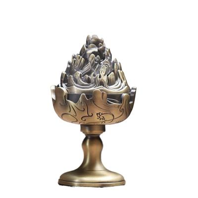 Queimador de Incenso de Cobre Estilo Antigo Doméstico para Interior Cerimônia do Chá Incenso de Citronela Queimador de Incenso Incenso em Espiral Agarwood Sândalo