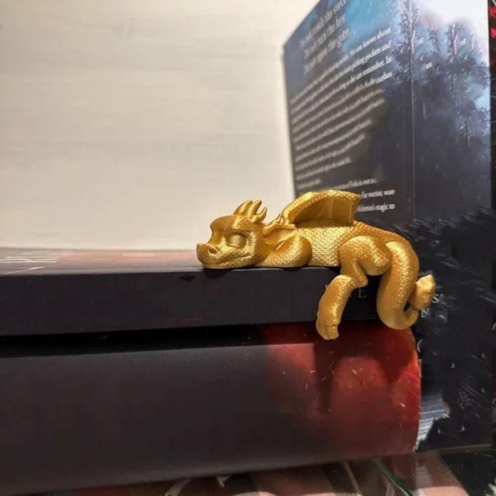 3D Printed Sleeping Dragon Bookshelf Plastic Dragon Figurine Dragon Ornament  Fantasy Enthusiasts
