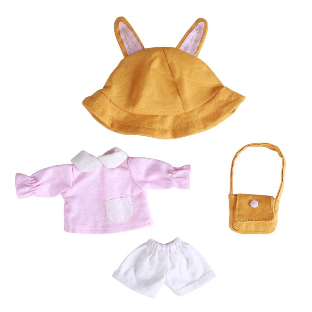 

Панама Рыбака Одежда для Куклы Ob11 Кролик Медвежьи Ушки Наряд для Куклы BJD 1/12 Куклы