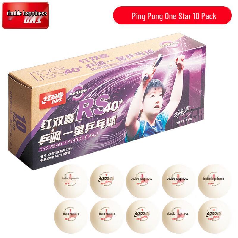 DHS Pingsa 1-Star 40+ Training Ping Pong Balls (10-Pack)