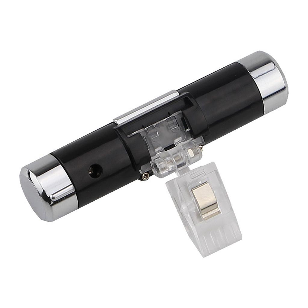 2 in 1 Car Clock Temperature Meter Gauge Air Outlets Clip on LED Digital Display Thermometer with Blue Backlight 12H