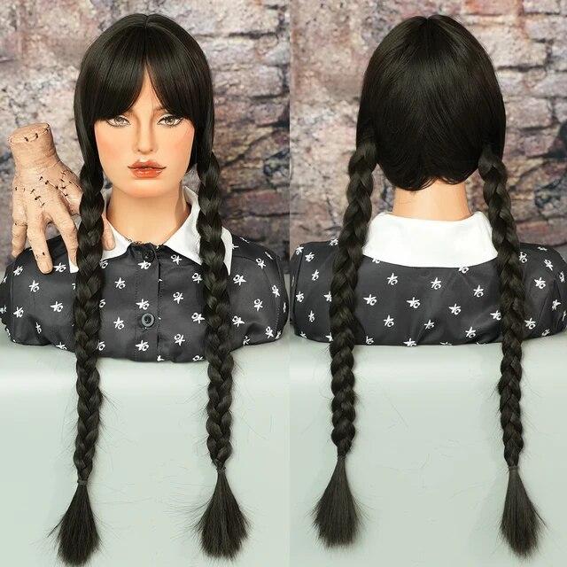 Royal Queen Perücke, dunkelrot, kurzes lockiges Haar, synthetische Herz-Cosplay-Perücken, Halloween-Kostüm-Party-Perücke