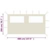 Gazebo Side Wall with Windows 4x2 M Cream