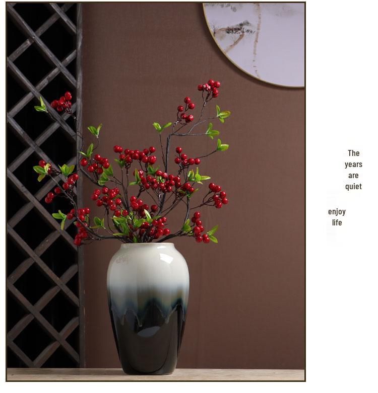 Ceramic Small Flower Vase for Living Room & Dining Table - Creative Hydroponic Floral Decoration.