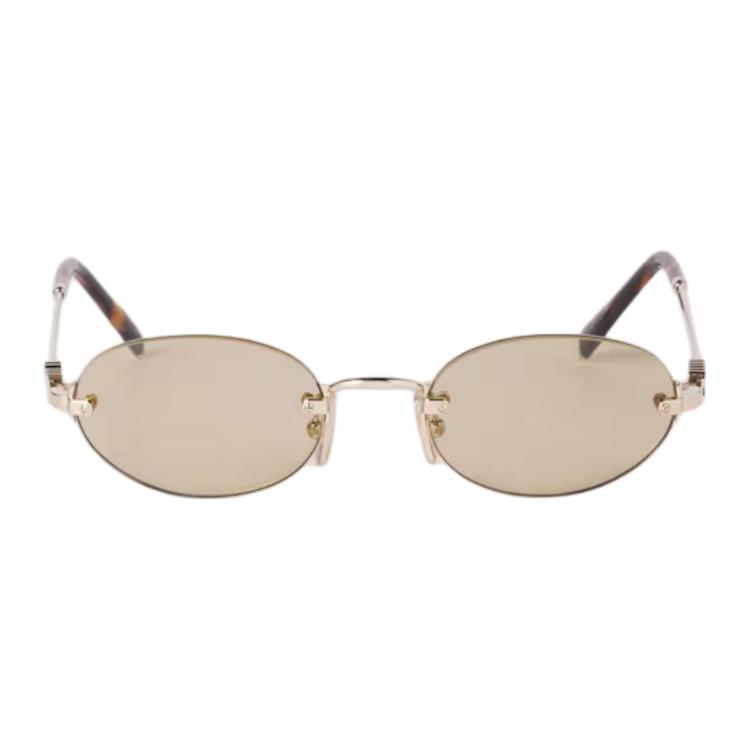 

Miu Miu Logo Round Sunglasses Unisex sunglasses Light-Gold SMUA54_EZVN_FE10R_C_051 Eyeglass Case/Pouch+Box