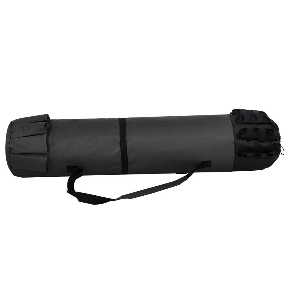 Outdoor Fishing Rod Pole Reel Lures Box Tackle Storage Bag   Shoulder Strap (Black)