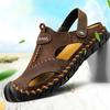 Genuine Leather Men's Sandals Soft Comfor Slippers Men Summer Outdoor Beach Shoes Designer High Quality Men Sandalias2026