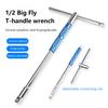 Multifunctional T-Handle Socket Wrench Set, Interchangeable Sockets And Lever Bar, Easy To Use Hand Tool For Repair Work
