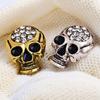 Stylish Skull Brooch Sturdy Alloy Gothic Jewelry for Women Detailed Designs Secure Pin Daily Party Gift