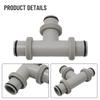 Plastic Hose Adapter Replacement for Intex 1 5in Tee T Joint Pool Part with Rubber O Rings and Weather Resistant Design