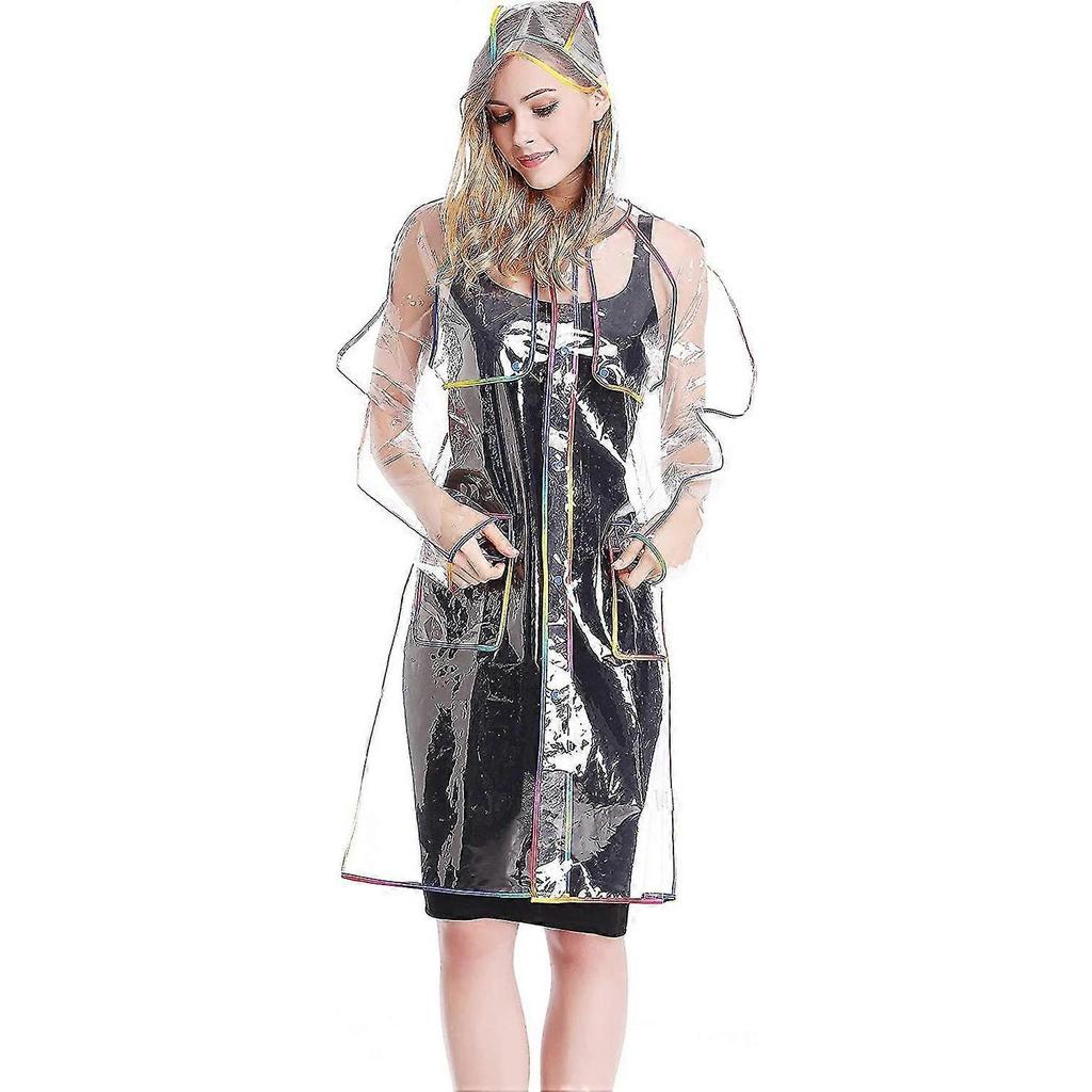 Transparent Raincoat For Women Rain Ponchos For Adult Waterproof Rain Jackets