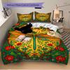 3PCs Dragonfly, Floral Pattern Design Cover Set, Breathable Fabric, Machine Washable (1 Duvet Cover + 2 Pillowcases) (Without Quilt) yy250911177