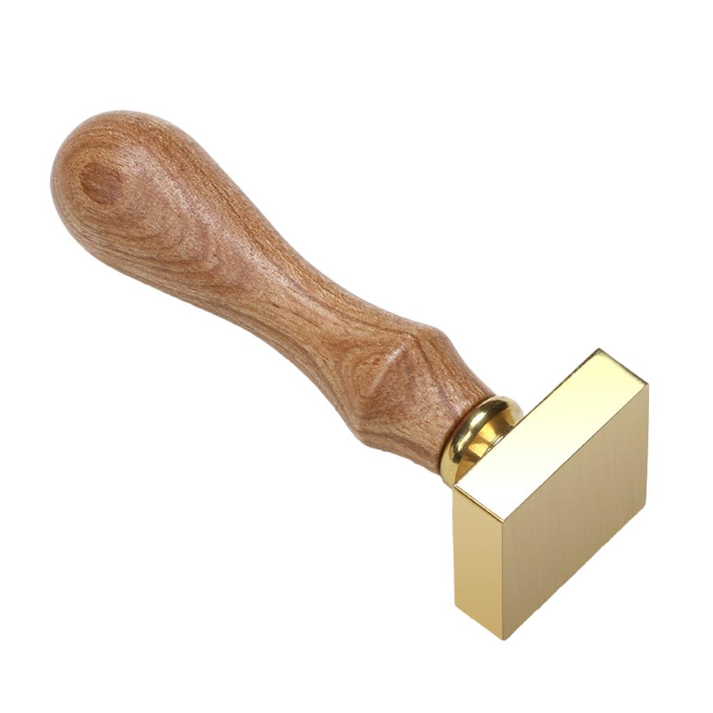 Craft Stamp Head with Wood Handle Set for Seal Card Envelope Unfinished Seal Stamp Round Square Flower Heart Stamp Head