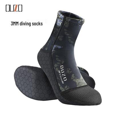 3mm OUZO Neopren Rutschfeste Tauchsocken - Kälteabweisende Wärme für Freediving, Schwimmen & Strandaktivitäten