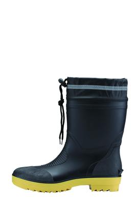 XEBEC 85763 Safety Work Boots, Short Shaft, Collar Cover, Water Resistant, Reflective Material, Black, L (25.5-26.0 Cm)