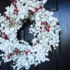 Spring Red Berry Christmas Wreath Winter Wreath Gift, Great Berry Wreath for Front Door, Farmhouse Outdoor Christmas and Winter