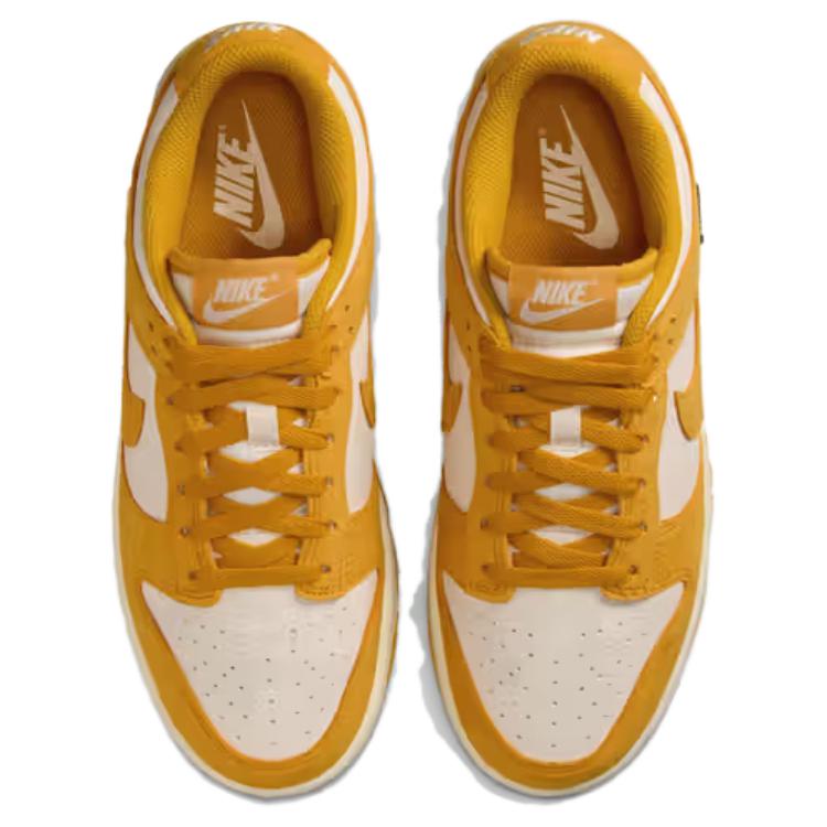 Nike  Dunk Low Dark Sulfur Mini Swoosh Women Sneakers Yellow Pale-Ivory Sail IB4417-101