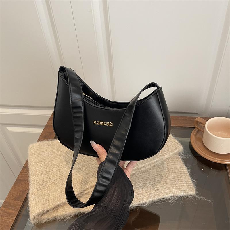 Retro Oily Underarm Bag 2025 European and American Shoulder Bag Women's Bag Wholesale Fashion Hobo Underarm Bag