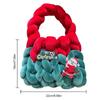 Large Capacity Christmas Handbag Hand Knitted Crochet Tote Bag Chunky Knit Bag  Christmas Gift