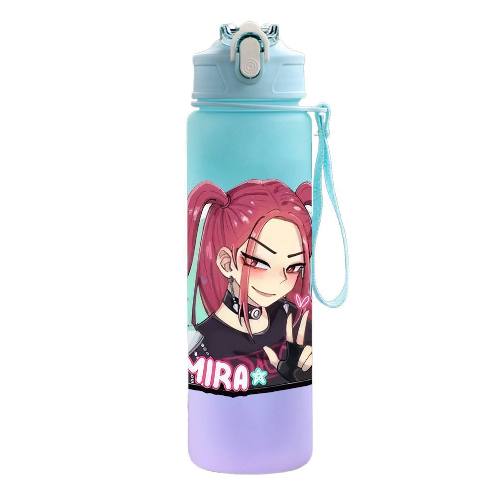 Бутылка для воды 750 мл с принтом K-Pop Demon Hunters, большая емкость, чашка для питья, портативная, для занятий спортом на открытом воздухе, чашка для воды, детский подарок