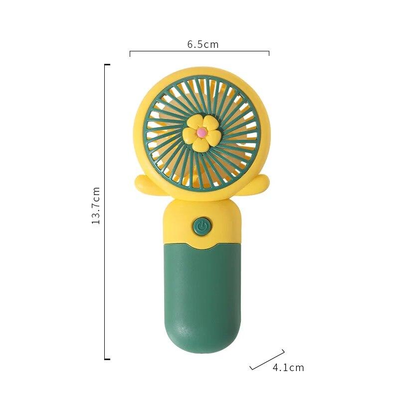 1pc Daisy Flower Small Fan Household Outdoor Pocket Compact Fan Handheld Mini Portable USB Charging Handheld Mini Fan
