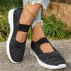 Lightweight Women's Mesh Knit Slip-On Sport Shoes with Flexible Sole and Adjustable Strap for Casual Outdoor Walking and Daily Wear