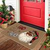 2D Flat Printed Christmas Floor Mat Non-Slip 3D Illusion Rug Round Vortex Carpet  Outdoor