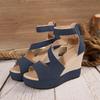 New Large Size Women's Shoes, Fish Mouth Women's Sandals, Wedge Heel Sandals, Zipper High Heel Sandals After Outer Wear