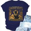 Ancient Egypt Sacred Black Cat Tshirts Unisex Unisex Vintage Myth Graphic Print Tops Short Sleeve Fashion Cat Lover Tshirts Gifts