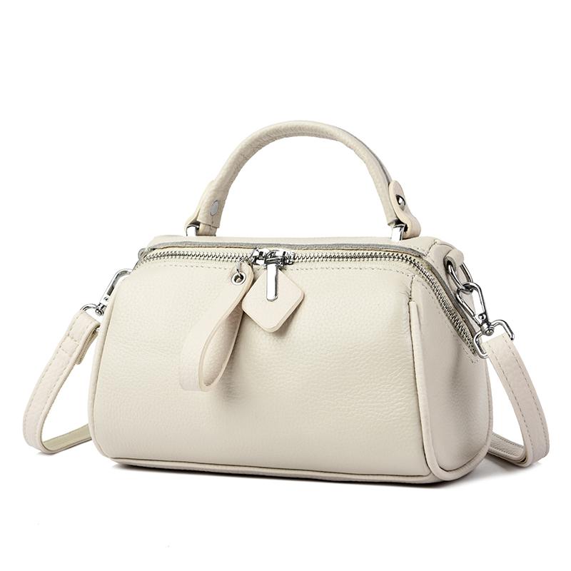 2026 New Leather Handbag Female Head Layer Cowhide Female Bag Single Shoulder Crossbody Bag Large Capacity Pillow Bag